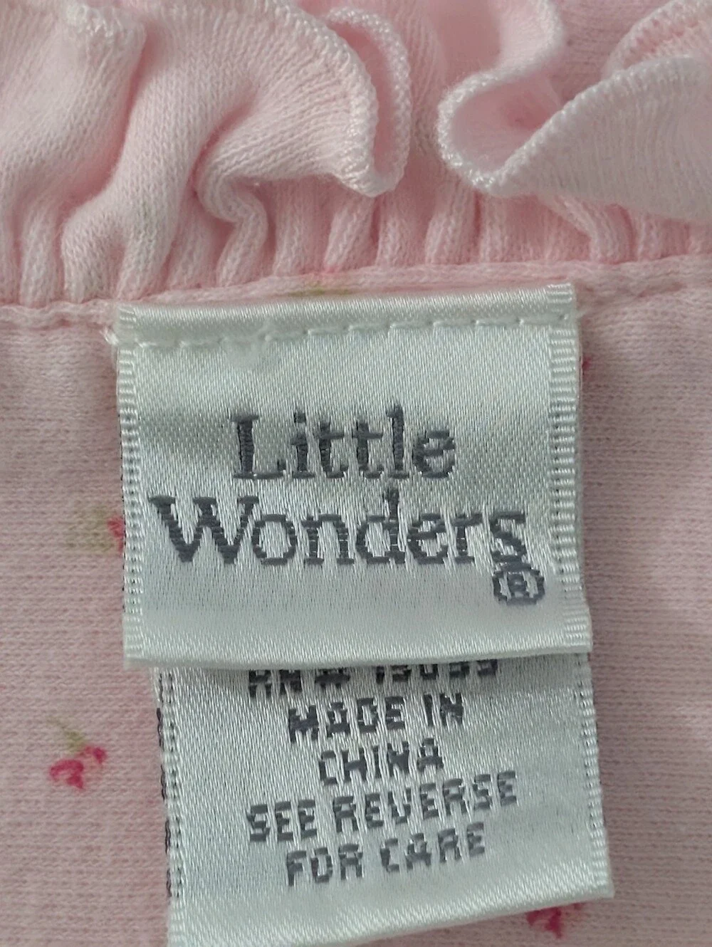 Little Wonders Pink Ruffle Baby Blanket with Tiny Bird & Floral Motif.